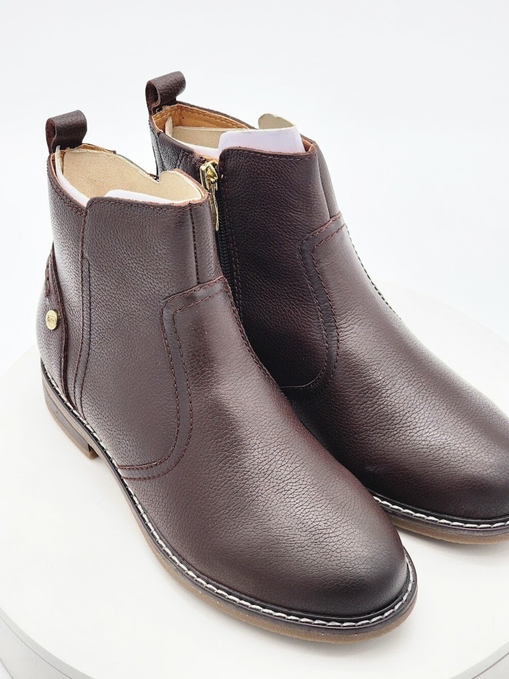 Easy Spirit Juna Dark Brown Ankle Boots Women’s Size 10 M Side Zip Booties